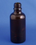 Dr&aring;beflaske 50ml, Type 3, brun, 18mm gevind