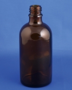 Dr&aring;beflaske 100ml, Type 3, brun, 18mm gevind