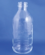 Infusionsflaske 500ml, Type 1, klar, m/gevind