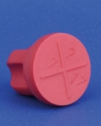 Fryset&oslash;rringsprop, r&oslash;d, klorbutyl, GL14x2,5 gevind, 1.000stk