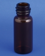 Gevindflaske 5ml, Type 1, brun, &Oslash;17,5x45, 14x2,5mm gevind