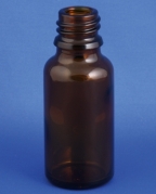 Dr&aring;beflaske 20ml, Type 3, brun, 18mm gevind
