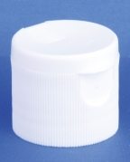 Kapsel, hvid, plast, GL22 gevind, m/klap, til &oslash;jenbadevandsflasker