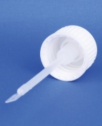 Spatelkapsel, hvid/natur, GL18-1 gevind, til 20ml flaske