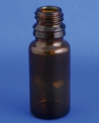 Dr&aring;beflaske 15ml, Type 3, brun, Stella, 18mm gevind