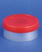 Garantikapsel 20mm, s&oslash;lv/r&oslash;d, aluminium/PP, Model 2063, 1.000stk