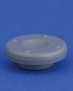 Gummiprop 13mm, gr&aring;, klorbutyl/teflon, massiv underdel, 1.000stk