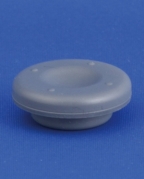 Gummiprop 20mm, gr&aring;, klorbutyl/teflon, massiv underdel, 1.000stk