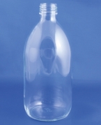 Medicinflaske 500ml, Type 3, klar, PP28 gevind