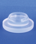 Gummiprop 20mm, klar, silikonegummi, mat finish, 1.000stk