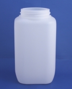 Rectangular 1,000ml, nature, HDPE, 2171 thread, for screw cap, Duma