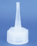 Dr&aring;bekapsel, PE, natur, GL18-1 gevind, m/spids, r&oslash;d h&aelig;ttelukning