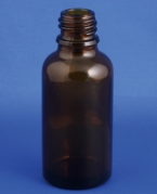 Dr&aring;beflaske 30ml, Type 3, brun, 18mm gevind