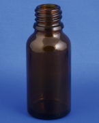 Dr&aring;beflaske 20ml, Type 3, brun, 18mm gevind