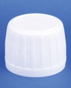 Forseglingskapsel, hvid, PE, PP28 gevind, m/PE-liner, til PET og glas