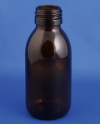Medicinflaske 100ml, Type 3, brun, PP28 gevind