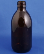 Medicinflaske 250ml, Type 3, brun, PP28 gevind