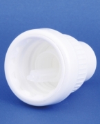 Forseglingskapsel, hvid, PP, m/dr&aring;beindsats PE-LD, natur