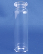 R&oslash;rh&aelig;tteglas 20ml, Type 1, klar,  m/afrundet bund