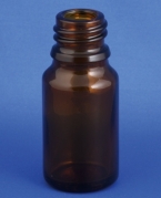Dr&aring;beflaske 10ml, Type 3, brun, 18mm gevind