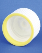 Forseglingskapsel, hvid, PP28 gevind, m/h&aelig;ldekrave