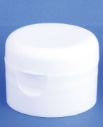 Kapsel, hvid, PP, 32mm gevind, m/klap