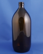 Medicinflaske 1.000ml, Type 3, brun, PP28 gevind, 22stk