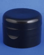 Cap, black, PP, w/flap, Model 32-280