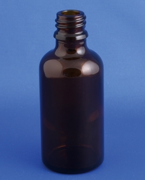 Dr&aring;beflaske 50ml, Type 3, brun, 18mm gevind