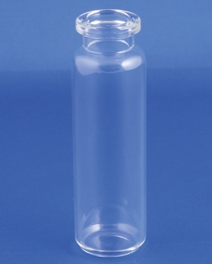 R&oslash;rh&aelig;tteglas 20ml, Type 3, klar,  m/afrundet bund