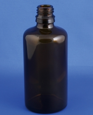 Dr&aring;beflaske 100ml, Type 3, brun, Stella, ST18mm gevind