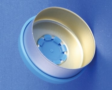 Garantikapsel, s&oslash;lv/bl&aring;, aluminium/PP, 20mm krave, Model 206, 1.000stk