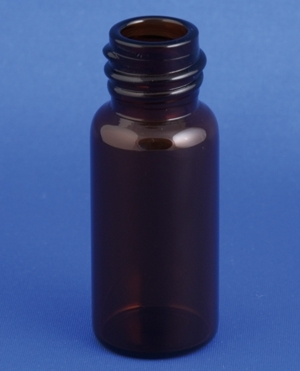 Gevindflaske 5ml, Type 1, brun, &Oslash;17,5x45, 14x2,5mm gevind