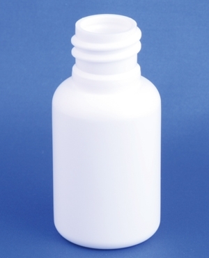 Plastic bottle 20ml, HDPE, white