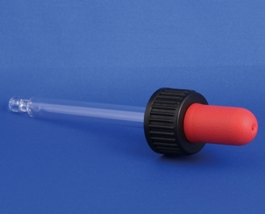 Pipettemontur, hvid, plast, GL18-1 gevind, for 30ml dr&aring;beflaske