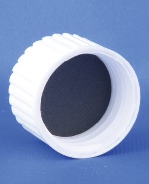 Combikapsel 22mm, hvid, PP, m/klorbutylskive, 1.000stk