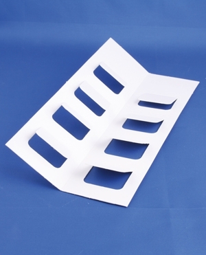 Indl&aelig;g til karton til h&aelig;tteglas 50ml, hvid, pap, 10stk