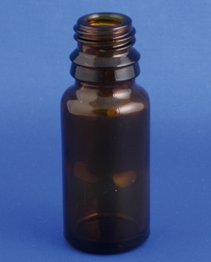 Dr&aring;beflaske 15ml, Type 3, brun, Stella, 18mm gevind