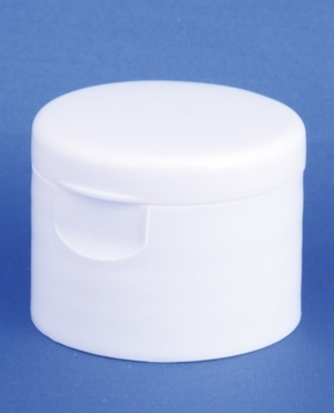 Kapsel, hvid, PP, m/klap, Model 28-284