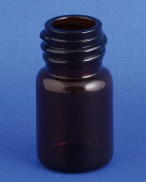 Gevindflaske 6ml, Type 1, brun, &Oslash;21x39, 18x3mm gevind