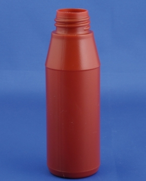 Plastic bottle 60ml, MDPE, brown
