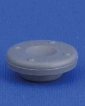 Gummiprop 13mm, gr&aring;, klorbutyl/teflon, massiv underdel, 1.000stk