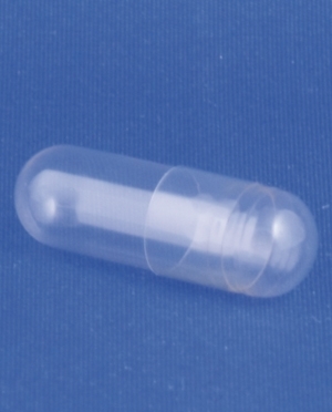 Gelatinekapsel, klar, h&aring;rd, Model CONI-SNAP, str.1, 1.000stk