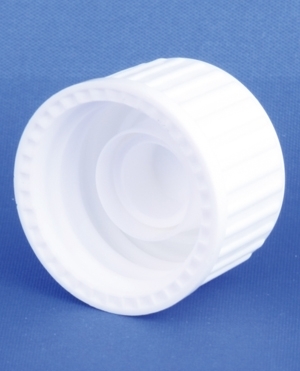 Capsule, white, PP, GL18 thread