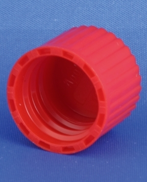 Capsule, red, PP, GL14 thread, w/inlay, 1,000pcs