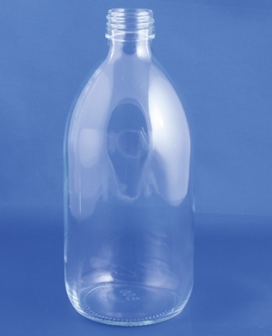 Medicinflaske 500ml, Type 3, klar, PP28 gevind