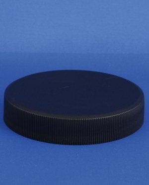 L&aring;g, sort, PP, til 120ml salveglas