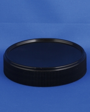 L&aring;g, sort, PP, til 180ml salveglas