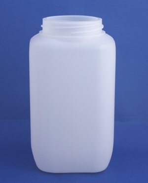 Rectangular 1,000ml, nature, HDPE, 2171 thread, for screw cap, Duma