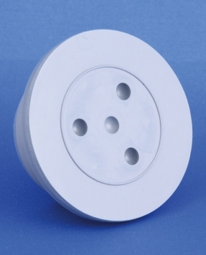 Gummiprop til infusionsflaske, gr&aring;, klorbutyl, 36mm gevind